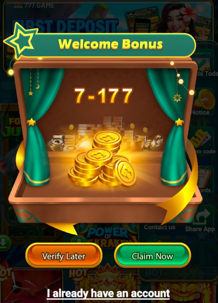 Spin Slots Game Welcome Bonus | Download and claim 7 to 177