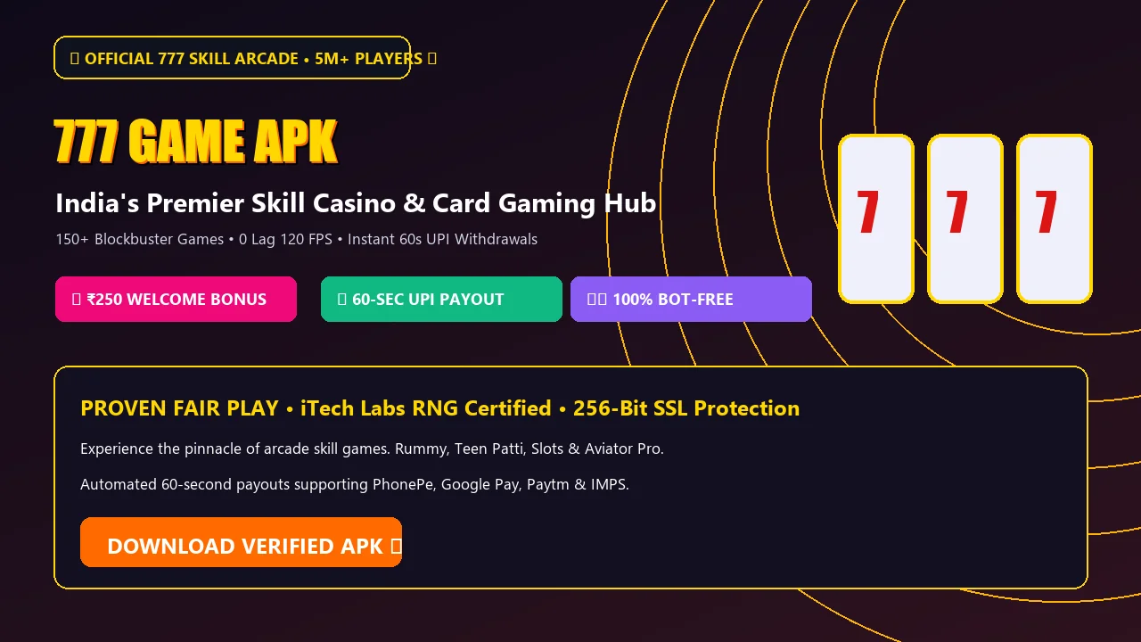 777 Game APK 3D Hero Banner