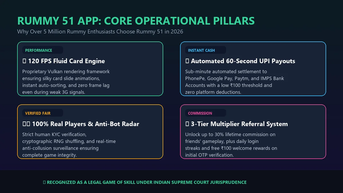 Rummy 51 App Core Operational Pillars and Features